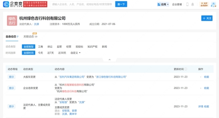品牌煥新，智行未來 吉利旗下“吉氪智能”正式更名為“綠色吉行”